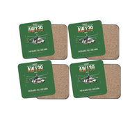 Thumbnail for Leonardo AW139 design on green 4 pieces set coaster
