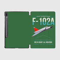 Thumbnail for F-102A Delta Dagger design on green samsung tablet tablet case