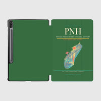 Thumbnail for Phnom Penh International Airport (PNH) design on green samsung tablet tablet case