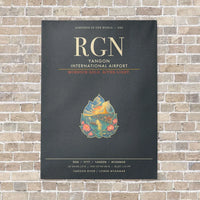 Thumbnail for Yangon International Airport RGN - Canvas Framed - Gray