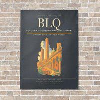 Thumbnail for Bologna Guglielmo Marconi Airport BLQ - Canvas Framed - Gray
