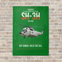 Thumbnail for Sikorsky SH-3H Sea King vertical canvas print - no frame - green background