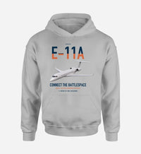 Thumbnail for E-11A BACN design on light gray double-side hoodie, single-side print