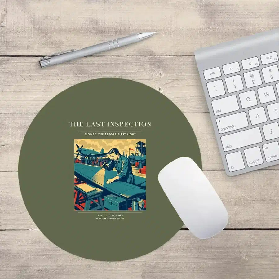 VINTAGE G4536 - The Last Inspection - Designed Mouse Pads design on greenarmy round