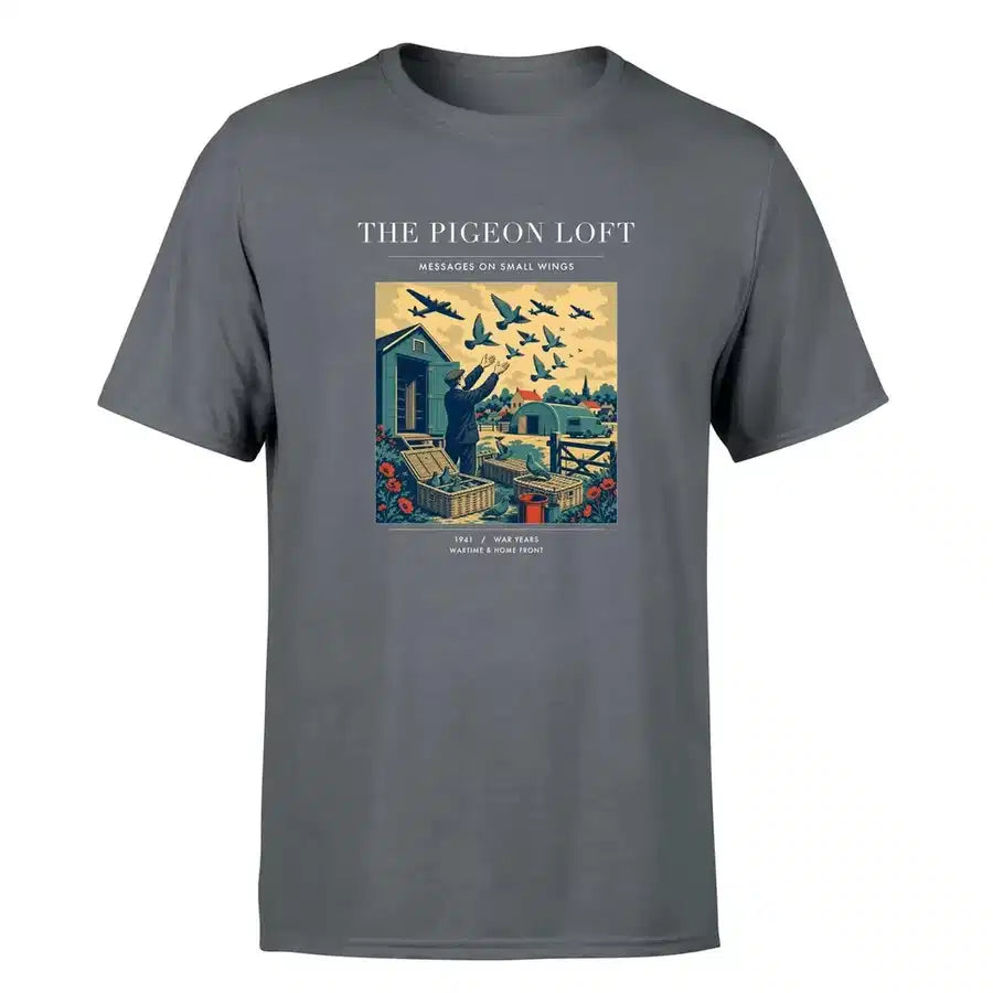 VINTAGE G4526 - The Pigeon Loft - Premium T-Shirt design on gray premium t shirt