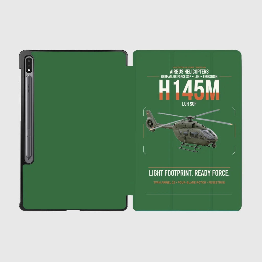 Airbus Helicopters H145M LUH SOF design on green samsung tablet tablet case