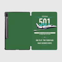 Thumbnail for Cessna 501 Citation I SP design on green samsung tablet tablet case
