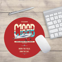 Thumbnail for Cessna A188B AgTruck design on red round mouse pad
