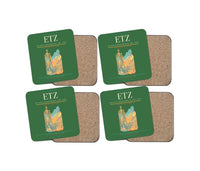 Thumbnail for Metz–Nancy–Lorraine Airport (ETZ) design on green 4 pieces set coaster