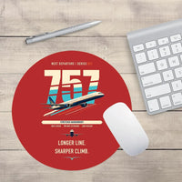 Thumbnail for Boeing 757-300 design on red round mouse pad