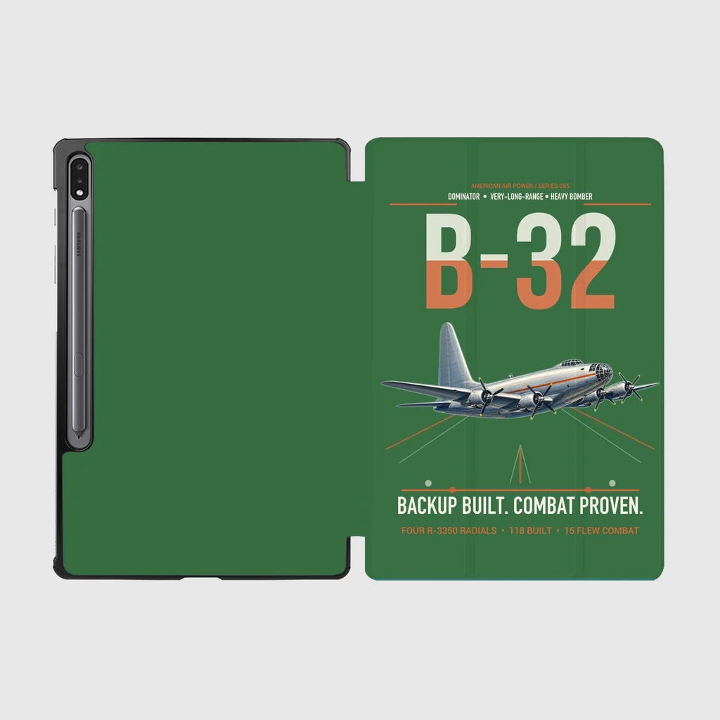 B-32 Dominator design on green samsung tablet tablet case
