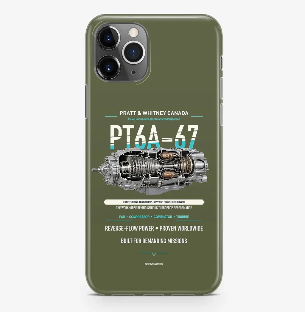 PT6A-67 Case ProMax design on green army iphone case promax