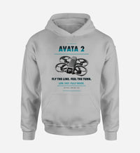 Thumbnail for DJI Avata 2 design on light gray hoodie single side