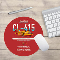 Thumbnail for Canadair CL-415 design on red round mouse pad