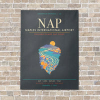 Thumbnail for Naples International Airport NAP - Canvas Framed - Gray