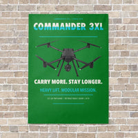 Thumbnail for Draganfly Commander 3XL vertical canvas print - no frame - green background