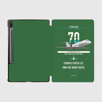 Thumbnail for Fokker 70 design on green samsung tablet tablet case