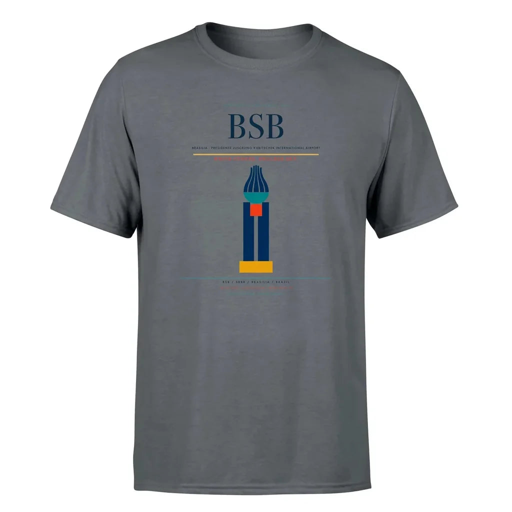 Brasilia Airport (BSB) Premium T-Shirt Gray