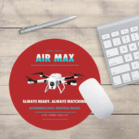 Thumbnail for Percepto Air Max design on red round mouse pad