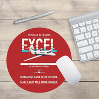 Thumbnail for Cessna Citation Excel design on red round mouse pad