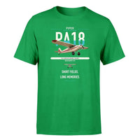Thumbnail for Piper PA-18 Super Cub design on green t-shirt, single-side print