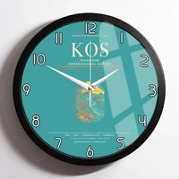 Thumbnail for Sihanouk International Airport Sihanoukville KOS Wall-Clock Framed - Turquoise