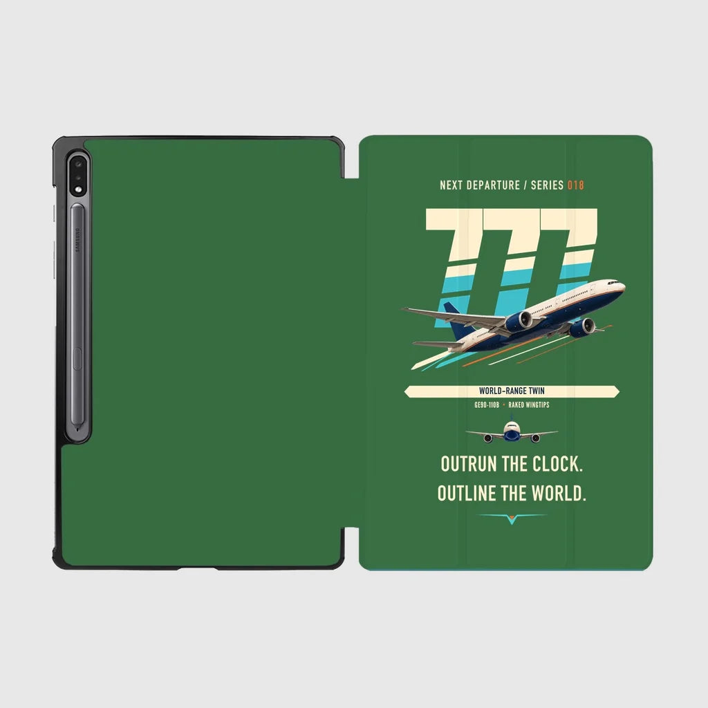 Boeing 777-200LR design on green samsung tablet tablet case