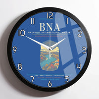 Thumbnail for Nashville International Airport BNA Wall-Clock Framed - Blue
