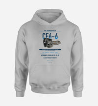 Thumbnail for CF6-6 design on light gray hoodie single side