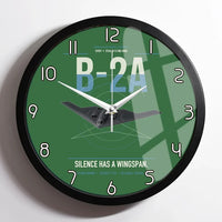 Thumbnail for B-2A Spirit design on green framed wall clock