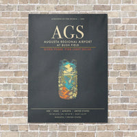 Thumbnail for Augusta Regional Airport at Bush Field AGS - Canvas Framed - Gray