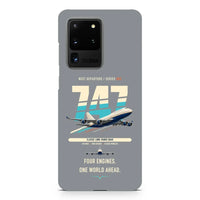 Thumbnail for Boeing 747-400 design on samsung case - gray
