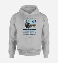 Thumbnail for TRENT 500 design on light gray hoodie single side