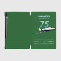 Thumbnail for Bombardier Learjet 75 Liberty design on green samsung tablet tablet case