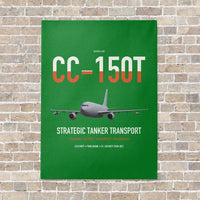 Thumbnail for Airbus CC-150T Polaris vertical canvas print - no frame - green background