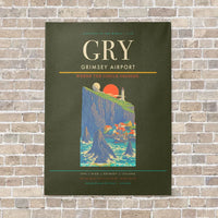 Thumbnail for Grimsey Airport GRY - Canvas No Frame - Green Army