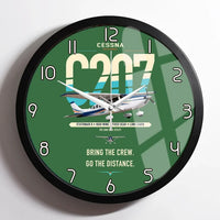 Thumbnail for Cessna T207A Stationair 8 design on green framed wall clock