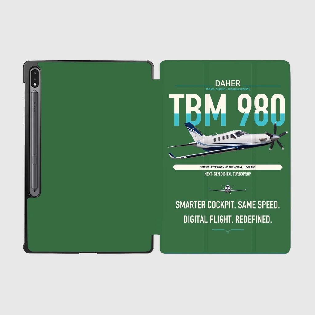Daher TBM 980 design on green samsung tablet tablet case