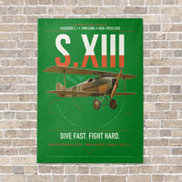 Thumbnail for SPAD S.XIII C.1 vertical canvas print - no frame - green background