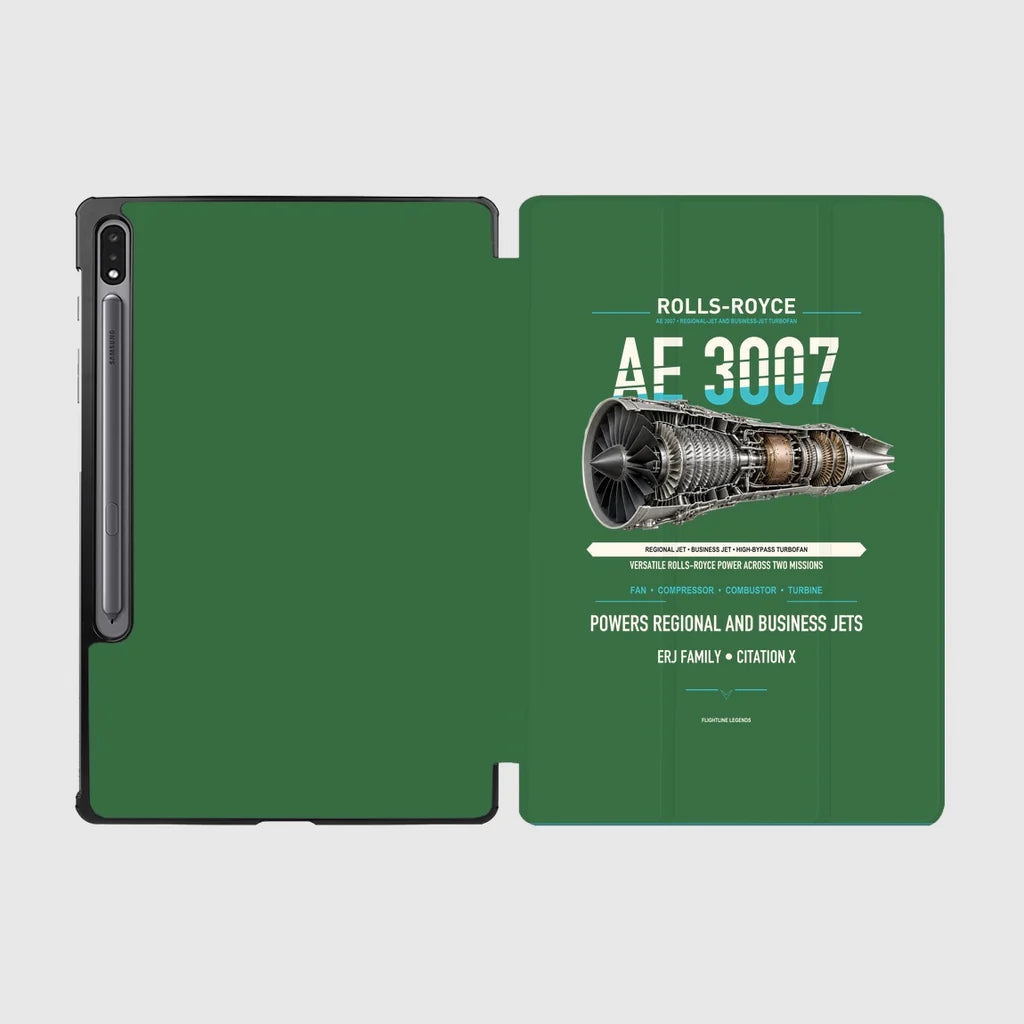 AE 3007 design on green samsung tablet tablet case