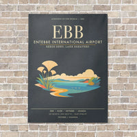 Thumbnail for Entebbe International Airport EBB - Canvas Framed - Gray