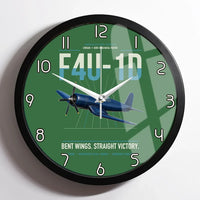 Thumbnail for F4U-1D Corsair design on green framed wall clock