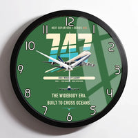 Thumbnail for Boeing 747-200B design on green framed wall clock