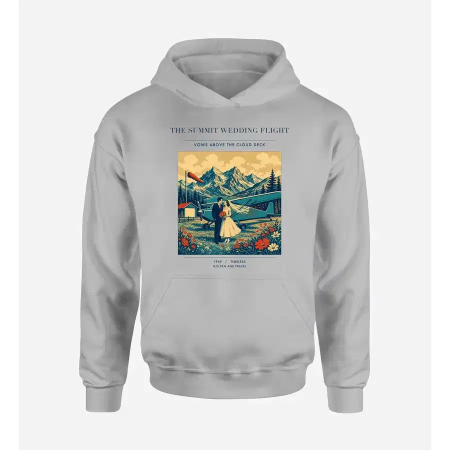 VINTAGE G4345 - The Summit Wedding Flight - Premium Hoodie design on lightgray premium