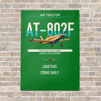 Thumbnail for Air Tractor AT-802F vertical canvas print - no frame - green background