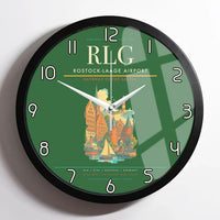 Thumbnail for Rostock-Laage Airport (RLG) design on green framed wall clock