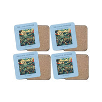 Thumbnail for The Canal Stopover - Designed Coasters design on light blue 4-pieces-set