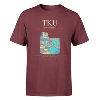 Thumbnail for Turku Airport (TKU) T-Shirt single-side front print in Dark Red | turku-airport-tku-double-side-t-shirt