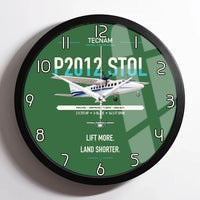 Thumbnail for Tecnam P2012 STOL design on green framed wall clock