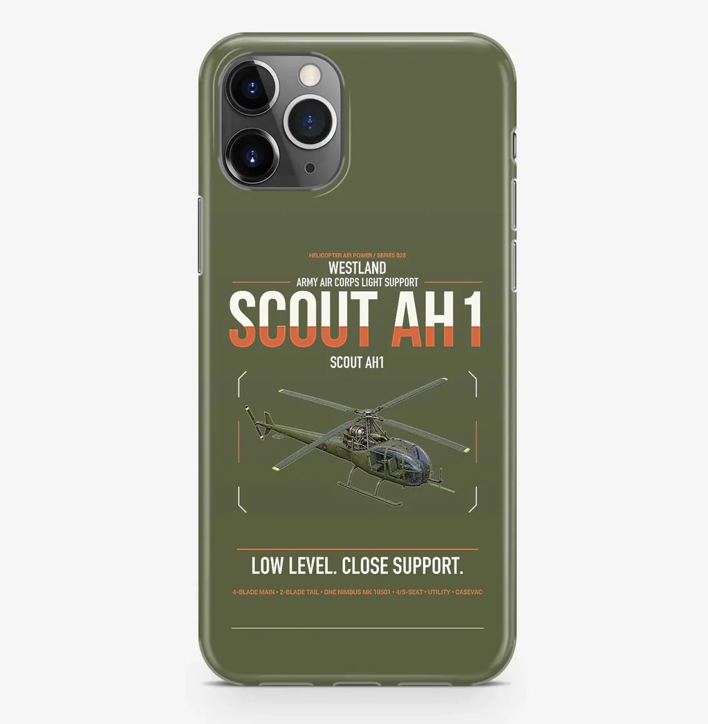 Westland Scout AH1 design on green army magsafe iphone case, for iPhone Pro Max